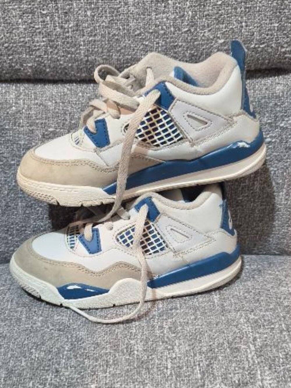 Nike Air Jordan 4 Retro "Military Blue" Toddler Sneakers - Picture 3 of 5